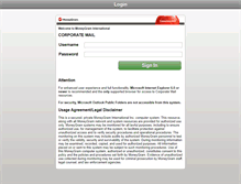 Tablet Screenshot of corpmail.moneygram.com
